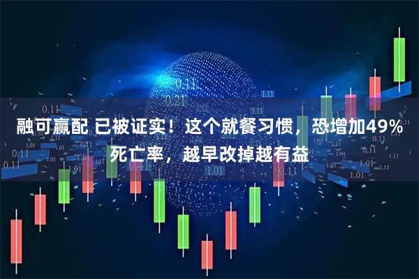 融可赢配 已被证实！这个就餐习惯，恐增加49%死亡率，越早改掉越有益