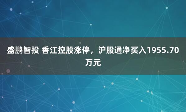 盛鹏智投 香江控股涨停，沪股通净买入1955.70万元