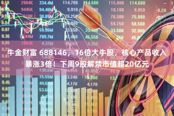 牛金财富 688146，16倍大牛股，核心产品收入暴涨3倍！下周9股解禁市值超20亿元